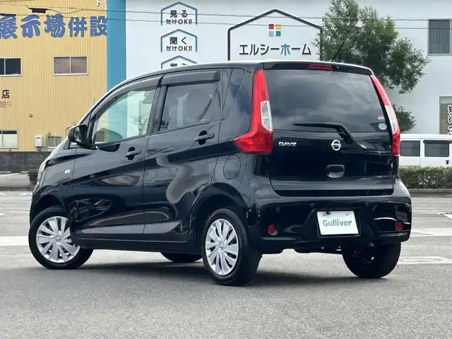 日産 デイズ J 愛媛県 2018(平30)年 1.5万km 黒 社外ナビ（Panasonic製）/BT/AM・FM/CD/DVD/ETC/前後ドライブレコーダー/バックカメラ/コーナーセンサー/衝突軽減システム/踏み間違え防止装置/ステアリングスイッチ/リモコンキー/スペアキー/純正フロアマット