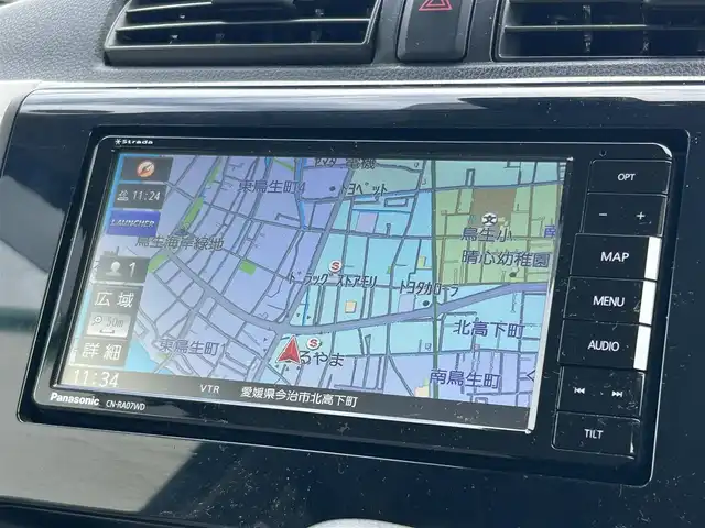 日産 デイズ J 愛媛県 2018(平30)年 1.5万km 黒 社外ナビ（Panasonic製）/BT/AM・FM/CD/DVD/ETC/前後ドライブレコーダー/バックカメラ/コーナーセンサー/衝突軽減システム/踏み間違え防止装置/ステアリングスイッチ/リモコンキー/スペアキー/純正フロアマット