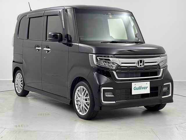 ホンダ Ｎ ＢＯＸ カスタム L ターボ 茨城県 2022(令4)年 2万km クリスタルブラックパール 衝突軽減ブレーキ/フルセグTV/純正ナビ/アダプティブクルーズコントロール/アイドリングストップ/ETC/純正前後ドライブレコーダー/バックモニター/両側電動スライドドア/ハーフレザーシート/シートヒーター（D＋N席）/LEDヘッドライト/純正アルミホイール/純正フロアマット/スマートキー