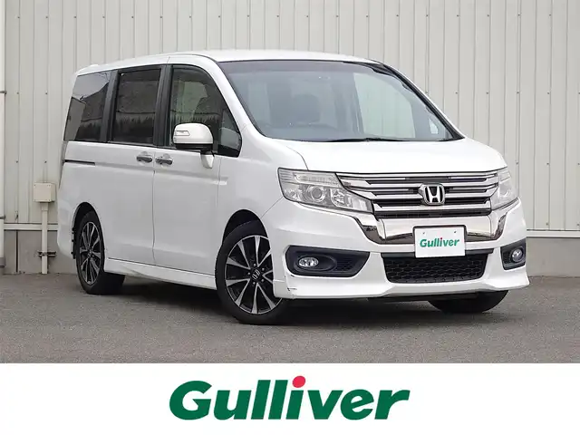 ホンダ ステップワゴン スパーダ Z クールスピリット 山形県 2013(平25)年 6.6万km ホワイトオーキッドパール 純正メモリナビ/　　【CD DVD ワンセグ USB】/バックカメラ/両側パワースライドドア/クルーズコントロール/HIDオートヘッドライト/ハーフレザーシート/純正17インチアルミホイール/アイドリングストップ/パドルシフト/ドライブレコーダー/電動格納ウィンカーミラー/フォグランプ/スマートキー/ETC