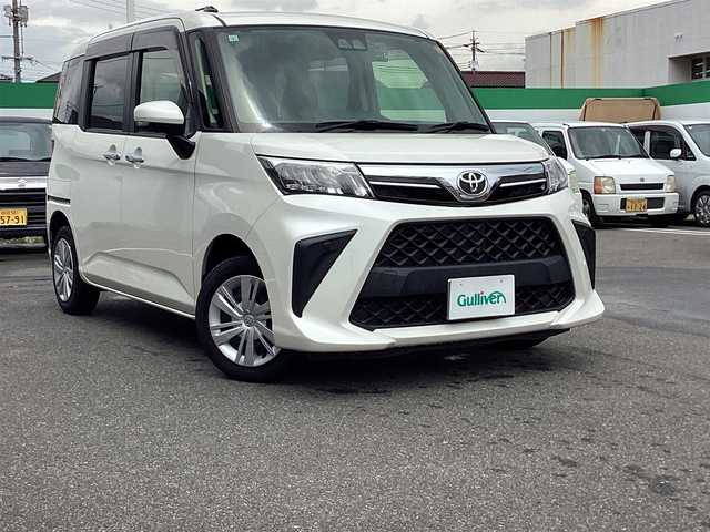 トヨタ ルーミー G 福岡県 2021(令3)年 3.4万km パールホワイトⅢ 純正ナビ/BT/フルセグ/バックカメラ/全方位カメラ/両側パワースライドドア/ドラレコ前後/LEDヘッドライト/オートライト/オートハイビーム/コーナーセンサー/レーンキープアシスト/衝突軽減ブレーキ/スマートキー/プッシュスタート