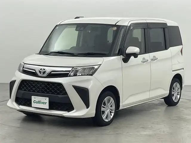トヨタ ルーミー G 福岡県 2021(令3)年 3.4万km パールホワイトⅢ 純正ナビ（ＢＴ，フルセグＴＶ）　/全方位カメラ　/前後ドライブレコーダー　/コーナーセンサー　/衝突軽減ブレーキ　/先行車発進お知らせ　/アイドリングストップ　/両側電動スライドドア　/プッシュスタート　/ＬＥＤライト