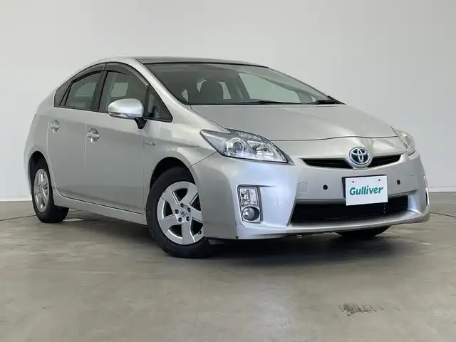 トヨタ プリウス S 新潟県 2009(平21)年 5.1万km シルバーM 社外HDDナビ/ワンセテレビ/バックカメラ/サンルーフ/プッシュスタート/ビルトインETC/パワーモード/エコモード/EVモード/ステアリングスイッチ/踏み間違い加速抑制システム