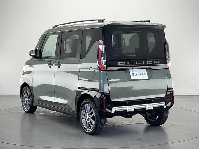 三菱 デリカミニ T プレミアム 長野県 2025(令7)年 0.1千km 緑 4WD/9型ディスプレイオーディオ/（Bluetooth＆AppleCarPlay＆AndroidAuto）/全周囲カメラ/プロパイロット/・追従型クルーズコントロール/・衝突被害軽減システム/・レーンキープアシスト/盗難防止装置/両側パワースライド/シートヒーター（前席）/ステアリングヒーター/純正ゴムマット/デジタルインナーミラー/ルーフレール/リアサーキュレーター/LEDヘッドライト/オートライト/15インチ純正アルミホイール/ライトレベライザー/スマートキー/スペアキー１本/保証書/取扱説明書