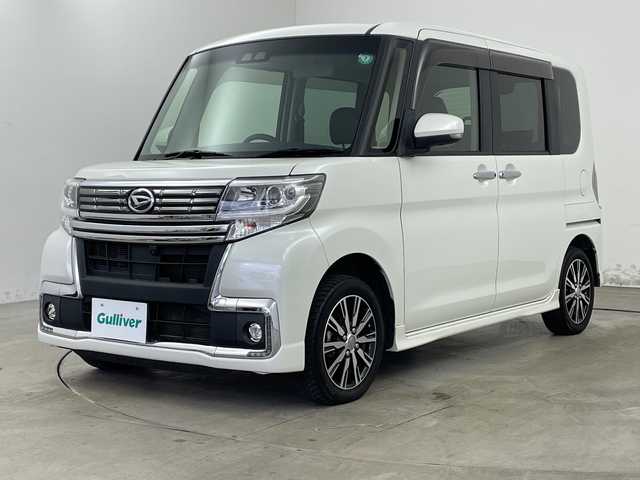 ダイハツ タント カスタムX トップED LTD SAⅢ 兵庫県 2018(平30)年 5.9万km パールホワイトⅢ ・社外ナビ（AM/FM/CD/DVD/TV/SD/BT)/・運転席シートヒーター/・両側パワースライドドア/・スマートアシストIII/・オートマチックハイビーム/・ステアリングスイッチ/・アイドリングストップ/・LEDライト/・フォグランプ/・ウィンカーミラー/・ETC/・ハーフレザーシート/・純正14インチアルミホイール/・純正フロアマット/・ドアバイザー/・スマートキー/・保証書/・取扱説明書