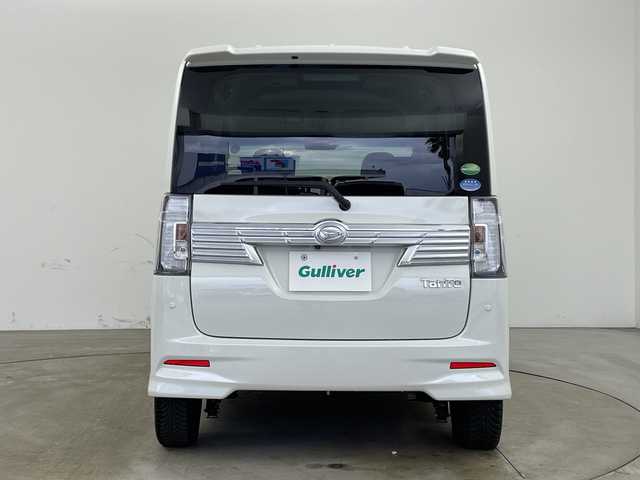 ダイハツ タント カスタムX トップED LTD SAⅢ 兵庫県 2018(平30)年 5.9万km パールホワイトⅢ ・社外ナビ（AM/FM/CD/DVD/TV/SD/BT)/・運転席シートヒーター/・両側パワースライドドア/・スマートアシストIII/・オートマチックハイビーム/・ステアリングスイッチ/・アイドリングストップ/・LEDライト/・フォグランプ/・ウィンカーミラー/・ETC/・ハーフレザーシート/・純正14インチアルミホイール/・純正フロアマット/・ドアバイザー/・スマートキー/・保証書/・取扱説明書