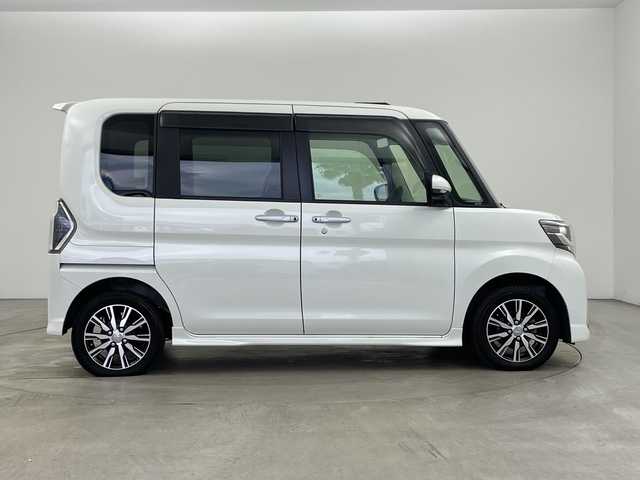 ダイハツ タント カスタムX トップED LTD SAⅢ 兵庫県 2018(平30)年 5.9万km パールホワイトⅢ ・社外ナビ（AM/FM/CD/DVD/TV/SD/BT)/・運転席シートヒーター/・両側パワースライドドア/・スマートアシストIII/・オートマチックハイビーム/・ステアリングスイッチ/・アイドリングストップ/・LEDライト/・フォグランプ/・ウィンカーミラー/・ETC/・ハーフレザーシート/・純正14インチアルミホイール/・純正フロアマット/・ドアバイザー/・スマートキー/・保証書/・取扱説明書