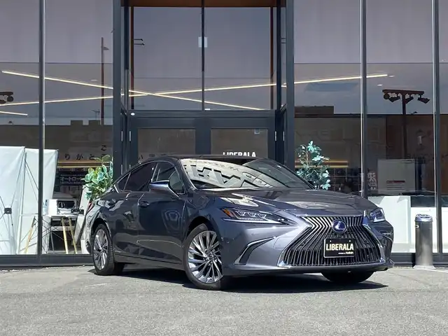 レクサス ＥＳ 300h バージョンL 福岡県 2019(平31)年 4.3万km マーキュリーグレーマイカ ・サンルーフ/・レーダークルーズコントロール/・純正ＨＤＤナビ／ＵＳＢ／Ｂｌｕｅｔｏｏｔｈ／ＣＤ／ＤＶＤ/・全方位カメラ/・白革シート／シートヒーター/・ドライブレコーダー/・フルセグ/・ＥＴＣ/・純正１８ＡＷ/・プッシュスタート/・パーキングアシスト/・スマートキー/・パワーシート/・レーンキープアシスト/・オートライト/・LEDライト