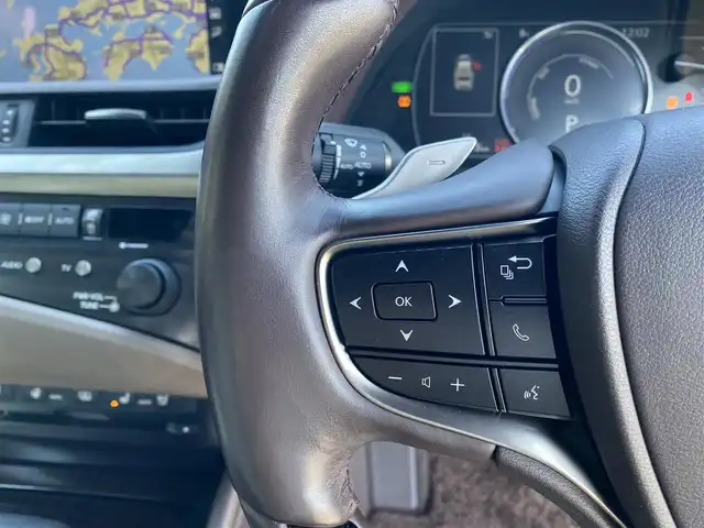 レクサス ＥＳ 300h バージョンL 福岡県 2019(平31)年 4.3万km マーキュリーグレーマイカ ・サンルーフ/・レーダークルーズコントロール/・純正ＨＤＤナビ／ＵＳＢ／Ｂｌｕｅｔｏｏｔｈ／ＣＤ／ＤＶＤ/・全方位カメラ/・白革シート／シートヒーター/・ドライブレコーダー/・フルセグ/・ＥＴＣ/・純正１８ＡＷ/・プッシュスタート/・パーキングアシスト/・スマートキー/・パワーシート/・レーンキープアシスト/・オートライト/・LEDライト