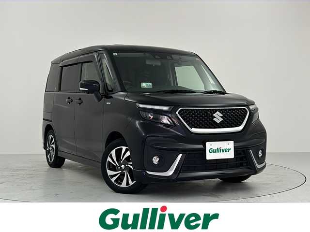 スズキ ソリオ バンディット HV MV 大阪府 2021(令3)年 3.5万km グリッターバイオレットパール 純正ナビ(CD.DVD.BT.USB.AppleCarPlay)/全方位カメラ/フルセグテレビ/ヘッドアップディスプレイ/レーダークルーズコントロール/両側パワースライドドア/衝突軽減ブレーキ/ETC/リアセンサー/オートハイビーム/ロールシェード/ステアリングリモコン/シートヒーター
