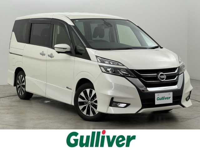 日産 セレナ ハイウェイスター 福岡県 2016(平28)年 5.7万km ブリリアントホワイトパール 後席モニター　/純正ナビ/フルセグTV　/全方位カメラ　/デジタルルームミラー　/前後ドラレコ　/ＥＴＣ　/プロパイロット　/パーキングアシスト　/エマージェンシーブレーキ　/レーンキープ　/片側電動スライドドア　/純正１６インチＡＷ/ＬＥＤヘッドライト