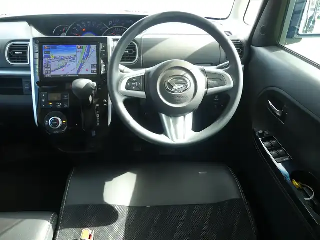 ダイハツ タント カスタム X トップED SAⅡ 熊本県 2016(平28)年 4.6万km パールホワイトⅢ スマートアシストII/左パワースライドドア/右イージークローザードア/純正SDナビ/地デジTV/【DVD/CD再生機能　Bluetooth接続】/バックカメラ/ドライブレコーダー（前後撮影）/ハーフレザーシート/ETC/LEDヘッドライト/フォグライト/ウインカーミラー/リアコーナーセンサー/キーフリーシステム