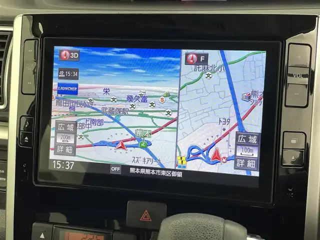 ダイハツ タント カスタム X トップED SAⅡ 熊本県 2016(平28)年 4.7万km パールホワイトⅢ 禁煙車　/純正ナビNSZN-X66D-T1（ＣＤ・ＤＶＤ・フルセグ・ＢＴ・SD・ipod・ＵＳＢ・ＨＤＭＩ）/社外前後ドライブレコーダー　/バックカメラ　/ＥＴＣ　/片側パワースライドドア　/後ろのみクリアランスソナー/衝突軽減ブレーキ/横滑り防止/アイドリングストップ/ハーフレザーシート/純正フロアマット/純正１４インチAW/オートライト/LEDヘッドライト/フォグランプ/スマートキー/プッシュスタート/スペアキー1本