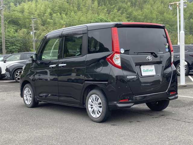 トヨタ ルーミー G 佐賀県 2020(令2)年 4.1万km ブラックマイカメタリック 純正9インチナビ/バックカメラ/両側パワースライドドア/プリクラッシュセーフティ/レーンキープアシスト/オートハイビーム/コーナーセンサー/クルーズコントロール/ステアリングスイッチ/革調シートカバー/プッシュスタート/スマートキー/LEDヘッドライト