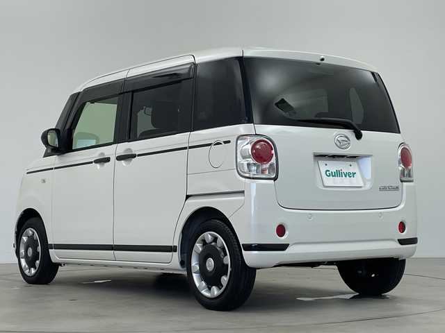 ダイハツ ムーヴ キャンバス G ブラックアクセント VS SAⅢ 鹿児島県 2021(令3)年 1.8万km パール 7インチナビ/・DVD/SD/・全方位カメラ/・フルセグTV/スマートアシストIII/・衝突警報機能/・衝突回避支援ブレーキ機能/・誤発進抑制制御機能/・車線逸脱警報機能/・オートハイビーム/・先行車発進お知らせ機能/LEDヘッドライト/運転席シートヒーター/両側パワースライドドア/ABS/スマートキー×２/新車時手帳/取扱説明書