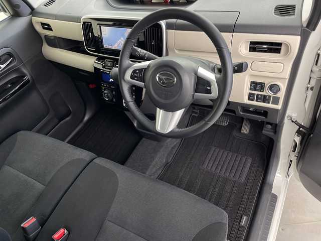 ダイハツ ムーヴ キャンバス G ブラックアクセント VS SAⅢ 鹿児島県 2021(令3)年 1.8万km パール 7インチナビ/・DVD/SD/・全方位カメラ/・フルセグTV/スマートアシストIII/・衝突警報機能/・衝突回避支援ブレーキ機能/・誤発進抑制制御機能/・車線逸脱警報機能/・オートハイビーム/・先行車発進お知らせ機能/LEDヘッドライト/運転席シートヒーター/両側パワースライドドア/ABS/スマートキー×２/新車時手帳/取扱説明書