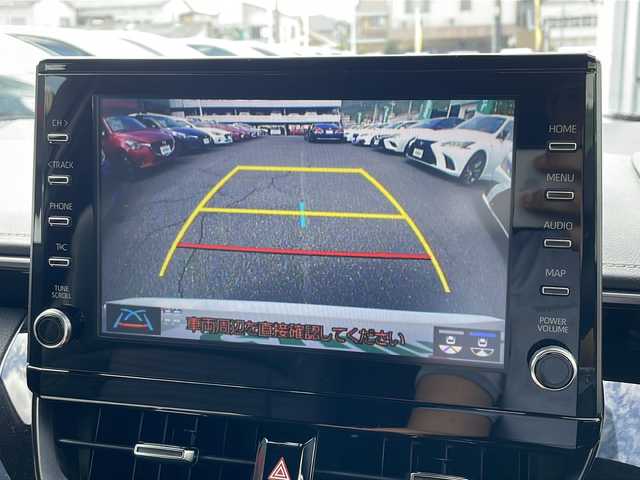 トヨタ カローラツーリング ハイブリッド ダブルバイビー 広島県 2020(令2)年 2.2万km ホワイトパールクリスタルシャイン TRDエアロ（F/S/R）/ルーフレール/トヨタセーフティセンス/・プリクラッシュセーフティ/・レーンディパーチャーアラート/・LTA/・RSA/・先行車発進告知/・レーダークルーズコントロール/BSM/クリアランスソナー/純正ディスプレイオーディオ/・ナビ機能/CD/DVD/Bluetooth/USB/バックカメラ/革巻きステアリング/ステアリングスイッチ/ステアリングヒーター/シートヒーター/ハーフレザーシート/LEDヘッドライト/フォグランプ/純正ドライブレコーダー（DRT-H68A）/ETC/トノカバー/純正ドアバイザー/純正17インチアルミホイール/W+サイド+カーテンエアバック
