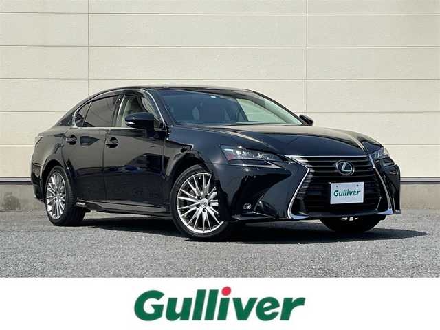 レクサス ＧＳ 450h バージョンL 茨城県 2015(平27)年 5.3万km ブラック 後期型モデル/革巻きステアリング/ステアリングヒーター/メーカーナビ/バックカメラ/ベージュレザーシート/全席シートヒーター/ベンチレーション/三眼LEDヘッドライト/メモリーパワーシート/レクサスセーフティセンス/オートハイビーム/オートワイパー/電子式パーキング/プッシュスタート