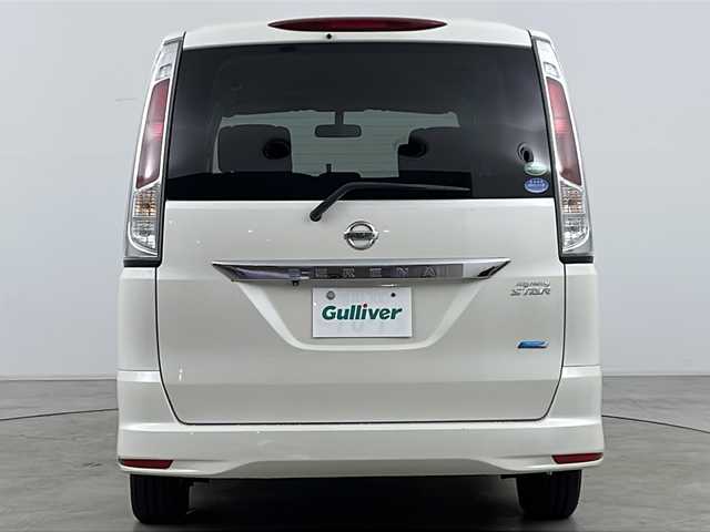 日産 セレナ ハイウェイスター Vセレクション 道央・札幌 2012(平24)年 6.3万km ブリリアントホワイトパール ・純正ナビ&CD&AUX　/・両側パワースライドドア　/・バックカメラ　/・クルーズコントロール　/・アイドリングストップ　/・横滑り防止装置/・プラズマクラスター　/・2列目シートバックテーブル/・サンシェード/・電動格納ミラー　/・純正フロアマット　/・プッシュスタート　/・オートライト/・スマートキー/・スペアキー/・保証書/・取扱説明書