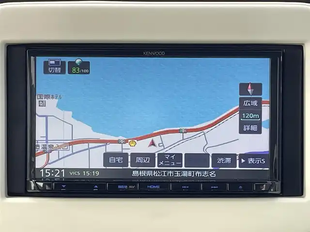 スズキ ラパン モード 島根県 2019(令1)年 3.6万km フォーンベージュM 登録時走行距離35989km/ケンウッドメモリナビ(MDV-D306)/・ワンセグTV/・CD/DVD再生/・AM/FM/・ミュージックサーバー/スズキセーフティサポート/・衝突軽減ブレーキ/・横滑り防止装置/・コーナーセンサー/・車線逸脱警報/ステアリングスイッチ/ETC/キセノンヘッドライト/前席シートヒーター/純正フロアマット/スマートキー/プッシュスタート /スペアキー