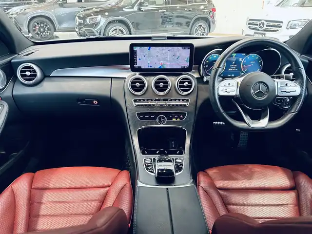 メルセデス・ベンツ Ｃ２００ ローレウスED スポーツプラスPKG 大阪府 2021(令3)年 4万km ポーラホワイト レザーエクスクルーシブP/レーダーセーフティP/HUD/ACC/ブルメスター/赤革/メモリ付きパワーシート/エアシートヒーター/純正ナビ/TV/360度カメラ/applecarplay/純正18インチAW/LEDヘッドライト/電動リアゲート/ブラインドスポット/ワイヤレス充電