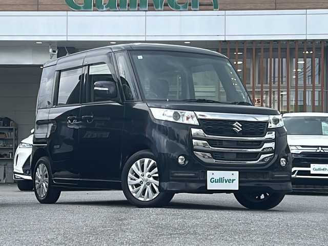 スズキ スペーシア カスタム Z 沖縄県 2017(平29)年 5.1万km ブルーイッシュブラックパール3 片側パワースライドドア　/全方位カメラ　/エンジンスタートボタン　/スマートキー　/シートヒーター　/パワーステアリング　/パワーウィンドウ　/フルセグＴＶ　/ＣＤ・ＤＶＤ　/純正フロアマット　/純正アルミホイール