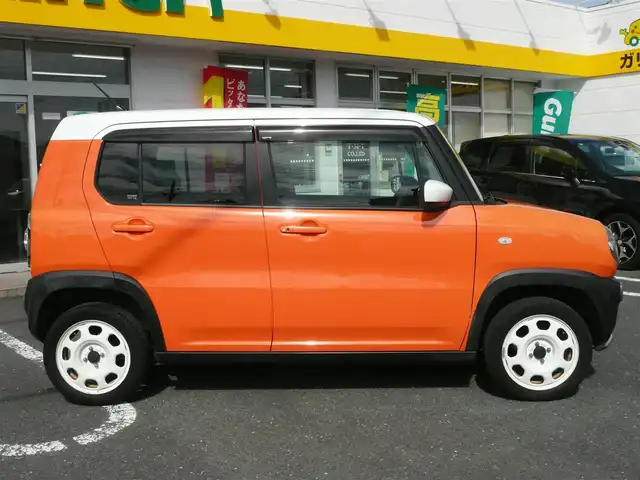 スズキ ハスラー G 静岡県 2014(平26)年 6.8万km パッションオレンジマイカ/スペリアホワイト 車検令和9年4月10日/バッテリー令和7年1月交換済み/タイヤ8ミリ/ホワイトルーフ/ホワイト塗装スチールホイール/ECLIPCE社外ナビ/（CD/FM/AM/ワンセグTV)/ETC/レーダーブレーキサポート/（衝突軽減ブレーキ）/アイドリングストップ/ヒルホールドコントロール/プッシュスタート・スマートキー/運転席シートヒーター/オートエアコン/スペアキー/純正フロアマット・バイザー