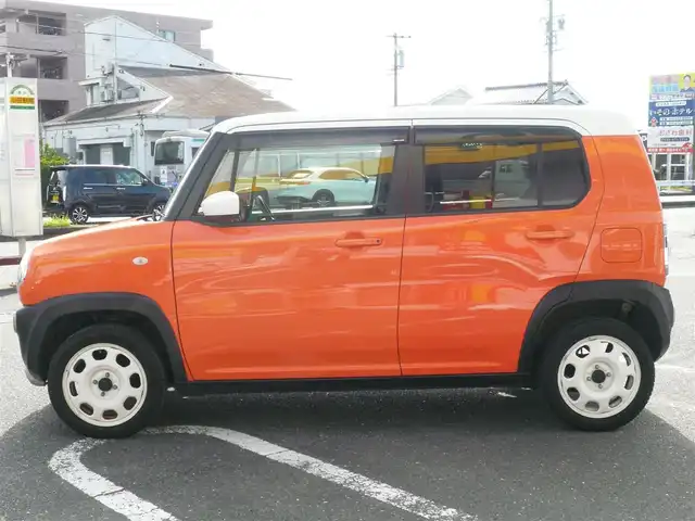 スズキ ハスラー G 静岡県 2014(平26)年 6.8万km パッションオレンジマイカ/スペリアホワイト 車検令和9年4月10日/バッテリー令和7年1月交換済み/タイヤ8ミリ/ホワイトルーフ/ホワイト塗装スチールホイール/ECLIPCE社外ナビ/（CD/FM/AM/ワンセグTV)/ETC/レーダーブレーキサポート/（衝突軽減ブレーキ）/アイドリングストップ/ヒルホールドコントロール/プッシュスタート・スマートキー/運転席シートヒーター/オートエアコン/スペアキー/純正フロアマット・バイザー