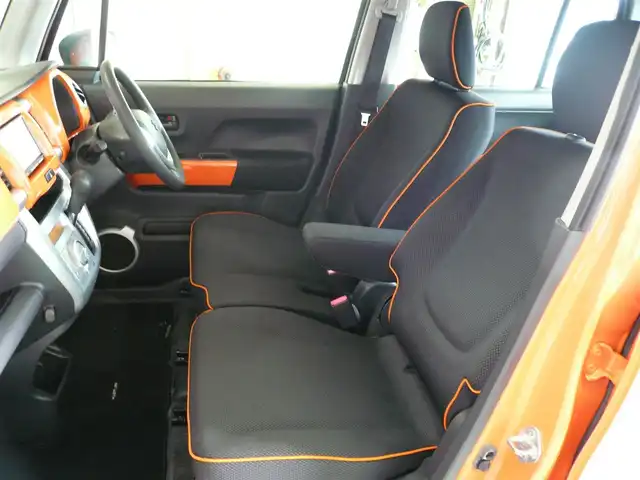 スズキ ハスラー G 静岡県 2014(平26)年 6.8万km パッションオレンジマイカ/スペリアホワイト 車検令和9年4月10日/バッテリー令和7年1月交換済み/タイヤ8ミリ/ホワイトルーフ/ホワイト塗装スチールホイール/ECLIPCE社外ナビ/（CD/FM/AM/ワンセグTV)/ETC/レーダーブレーキサポート/（衝突軽減ブレーキ）/アイドリングストップ/ヒルホールドコントロール/プッシュスタート・スマートキー/運転席シートヒーター/オートエアコン/スペアキー/純正フロアマット・バイザー