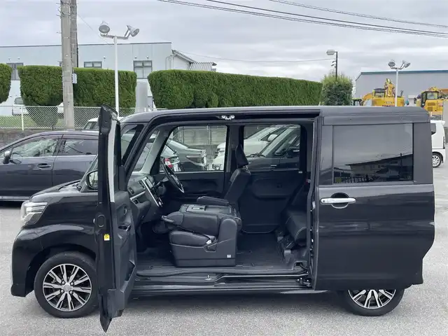 ダイハツ タント カスタム X トップED SA Ⅲ 山梨県 2018(平30)年 9.8万km ブラックマイカメタリック (株)IDOMが運営する【じしゃロン甲府店】の自社ローン対象車両になります。こちらは現金ご利用時の価格です。/自社ローンご希望の方は別途その旨お申付け下さい。/純正メモリーナビ/（フルセグTV/DVD/CD/BTオーディオ）/バックモニター/ドライブレコーダー/スマートアシストIII/左後パワースライドドア/ハーフレザーシート/運転席シートヒーター/LEDヘッドライト/フォグランプ/新車時保証書/取扱説明書