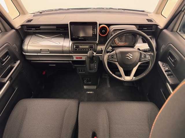 スズキ スペーシア ギア HYBRID XZターボ 兵庫県 2020(令2)年 4.1万km オフブルーメタリック/ガンメタリック2トーンルーフ ・社外SDナビ　（パナソニック　CN-RA07WD）/フルセグ、ＣＤ、DVD、BT、MSV/・両側パワースライドドア/・ドライブレコーダー/・アイドリングストップ/・シートヒーター（Ｄ/N)/・ビルトインETC/・コーナーセンサー/・パドルシフト/・ＰＣＳ/・LDA/・レーダークルーズコントロール/・ルーフレール/・ＬＥＤヘッドライト/・LEDフォグランプ/・オートライト/・オートハイビーム/・ドアバイザー/・純正フロアマット