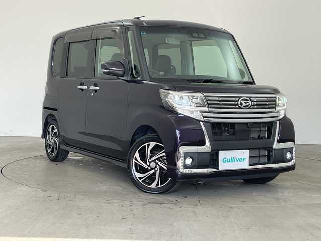 ダイハツ タント カスタムX トップED LTD SAⅢ 兵庫県 2018(平30)年 7.3万km ナイトシャドーパープルクリスタルM ・スマートアシスト３/・衝突軽減ブレーキ/・レーンキープアシスト/・誤発進抑制機能/・先行車発進お知らせ/・オートマチックハイビーム/・純正ナビ＆TV＆BT＆DVD/・全方位カメラ/・純正ドライブレコーダー/・両側パワースライドドア/・ステアリングスイッチ/・ハーフレザーシート/・運転席シートヒーター/・スマートキー/・プッシュスタート/・ETC/・アイドリングストップ/・横滑り防止装置/・LEDヘッドライト/・オートライト/・フロアマット/・純正15インチアルミホイール