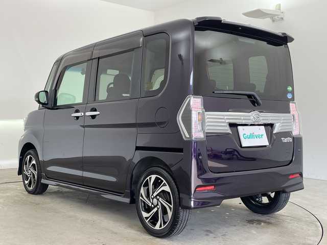 ダイハツ タント カスタムX トップED LTD SAⅢ 兵庫県 2018(平30)年 7.3万km ナイトシャドーパープルクリスタルM ・スマートアシスト３/・衝突軽減ブレーキ/・レーンキープアシスト/・誤発進抑制機能/・先行車発進お知らせ/・オートマチックハイビーム/・純正ナビ＆TV＆BT＆DVD/・全方位カメラ/・純正ドライブレコーダー/・両側パワースライドドア/・ステアリングスイッチ/・ハーフレザーシート/・運転席シートヒーター/・スマートキー/・プッシュスタート/・ETC/・アイドリングストップ/・横滑り防止装置/・LEDヘッドライト/・オートライト/・フロアマット/・純正15インチアルミホイール