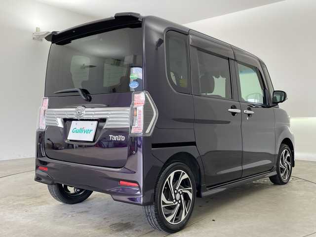 ダイハツ タント カスタムX トップED LTD SAⅢ 兵庫県 2018(平30)年 7.3万km ナイトシャドーパープルクリスタルM ・スマートアシスト３/・衝突軽減ブレーキ/・レーンキープアシスト/・誤発進抑制機能/・先行車発進お知らせ/・オートマチックハイビーム/・純正ナビ＆TV＆BT＆DVD/・全方位カメラ/・純正ドライブレコーダー/・両側パワースライドドア/・ステアリングスイッチ/・ハーフレザーシート/・運転席シートヒーター/・スマートキー/・プッシュスタート/・ETC/・アイドリングストップ/・横滑り防止装置/・LEDヘッドライト/・オートライト/・フロアマット/・純正15インチアルミホイール