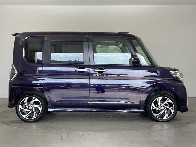 ダイハツ タント カスタムX トップED LTD SAⅢ 兵庫県 2018(平30)年 7.3万km ナイトシャドーパープルクリスタルM ・スマートアシスト３/・衝突軽減ブレーキ/・レーンキープアシスト/・誤発進抑制機能/・先行車発進お知らせ/・オートマチックハイビーム/・純正ナビ＆TV＆BT＆DVD/・全方位カメラ/・純正ドライブレコーダー/・両側パワースライドドア/・ステアリングスイッチ/・ハーフレザーシート/・運転席シートヒーター/・スマートキー/・プッシュスタート/・ETC/・アイドリングストップ/・横滑り防止装置/・LEDヘッドライト/・オートライト/・フロアマット/・純正15インチアルミホイール