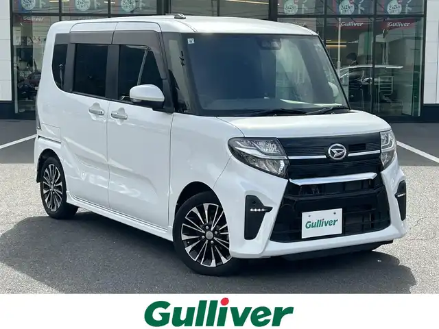 ダイハツ タント カスタム RS 岡山県 2019(令1)年 6.3万km シャイニングホワイトパール 純正ナビ　NSZN-W69D /(AM/FM/CD/DVD/TV/BT)/両側パワースライドドア/バックカメラ/衝突軽減/レーンキープアシスト/レーダークルーズコントロール/オートライト/オートマチックハイビーム/シートヒーター/プッシュスタート/ETC/純正15インチアルミホイール/純正フロアマット/アイドリングストップ/ハーフレザー/サンシェード/電格ミラー