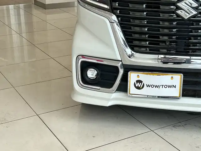 スズキ スペーシア カスタム HYBRID XS ターボ 埼玉県 2018(平30)年 4.1万km ピュアホワイトP デュアルセンサーブレーキサポート　/純正メモリナビ/　　CD/DVD/BT/フルセグ　/全方位モニター　/両側パワースライドドア　/クルーズコントロール　/LEDオートライト /ハーフレザーシート /シートヒーター /ステアリングスイッチ /ETC