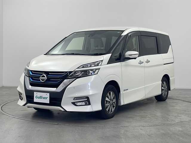 日産 セレナ e－パワー ハイウェイスター V 群馬県 2019(平31)年 4.9万km ブリリアントホワイトパール 純正９型ナビ　１０．１型後席モニター　デジタルインナーミラー　全周囲カメラ　プロパイロット　衝突被害軽減ブレーキ　アダプティブクルーズコントロール　ステアリングヒーター　両側電動スライドドア　禁煙