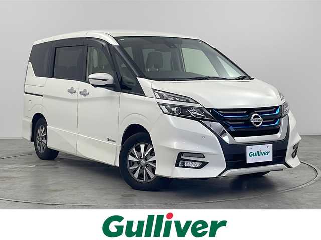 日産 セレナ e－パワー ハイウェイスター V 群馬県 2019(平31)年 4.9万km ブリリアントホワイトパール 純正９型ナビ　１０．１型後席モニター　デジタルインナーミラー　全周囲カメラ　プロパイロット　衝突被害軽減ブレーキ　アダプティブクルーズコントロール　ステアリングヒーター　両側電動スライドドア　禁煙