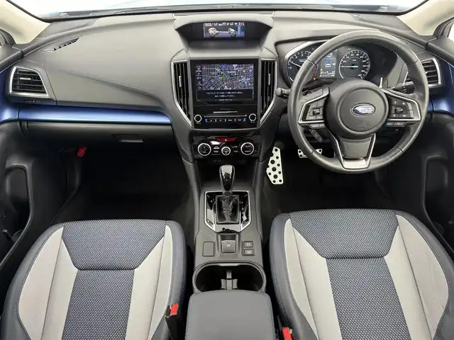 スバル ＸＶ ハイブリッド 愛知県 2020(令2)年 5.2万km ラグーンブルーP 4WD/インテリアパッケージ/純正8インチナビ/　（DVD/CD/Bluetooth/フルセグTV）/バックカメラ/サイドカメラ/アイサイトツーリングアシスト/　アイサイト コアテクノロジー/　・リクラッシュブレーキ/　・AT誤後進抑制制御/　・ツーリングアシスト/　・全車速追従機能付クルーズコントロール/　・定速クルーズコントロール/　・車線逸脱抑制/　・車線逸脱警報/　・ふらつき警報/　・先行車発進お知らせ機能/　・後退時ブレーキアシスト/　・ブラインドスポットモニター/ETC/ドライブレコーダー/革巻きステアリング/パドルシフト/ハーフレザー/パワーシート/メモリシート/純正LEDライト/フォグランプ/純正17インチAW