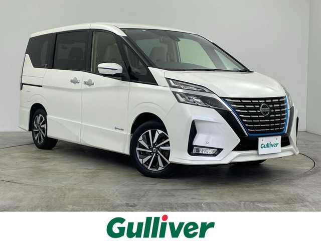 日産 セレナ e－パワー ハイウェイスター V 群馬県 2021(令3)年 6.6万km ブリリアントホワイトパール 禁煙車　純正9インチナビ　フルセグ　Bluetooth　全方位カメラ　両側パワースライドドア　追従クルーズコントロール　シートヒーター　コーナーセンサー　ETC　ドライブレコーダー　オートマチックハイビーム