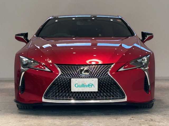 レクサス ＬＣ 500 Sパッケージ 宮城県 2019(平31)年 3.5万km ラディアントレッドコントラストレイヤリング ワンオーナー/エアロ/マークレビンソンサウンド/純正ナビ/バックカメラ/フルセグTV/Bluetooth/CD/レクサスセーフティシステム＋/・プリクラッシュセーフティ/・レーントレーシングアシスト/・オートマチックハイビーム/・レーダークルーズコントロール/・ロードサインアシスト/ヘッドアップディスプレイ/ブラインドスポットモニター/クリアランスソナー/ブレーキホールド/ハーフレザーシート/シートメモリー/パワーシート/純正ドライブレコーダー/純正ビルトインETC2.0/純正アルミホイール/純正フロアマット