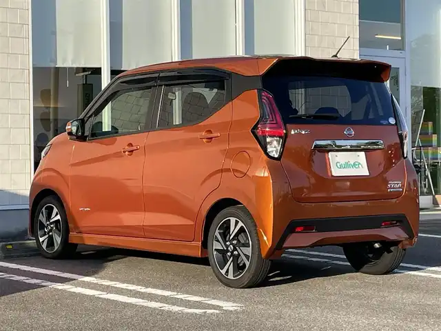 日産 デイズ HWS G ターボ プロパイロットED 宮崎県 2019(令1)年 1.8万km プレミアムサンシャインオレンジ 純正ナビ/(AM.FM.Bluetooth.DVD.CD.USB)/アラウンドビューカメラ/ETC/ドライブレコーダー/プロパイロット/レーダークルーズコントロール/アイドリングストップ/オートライト/オートエアコン/ステアリングスイッチ/パワーステアリング/パワーウィンドウ/電格ミラー/スマートキー/スペアキー