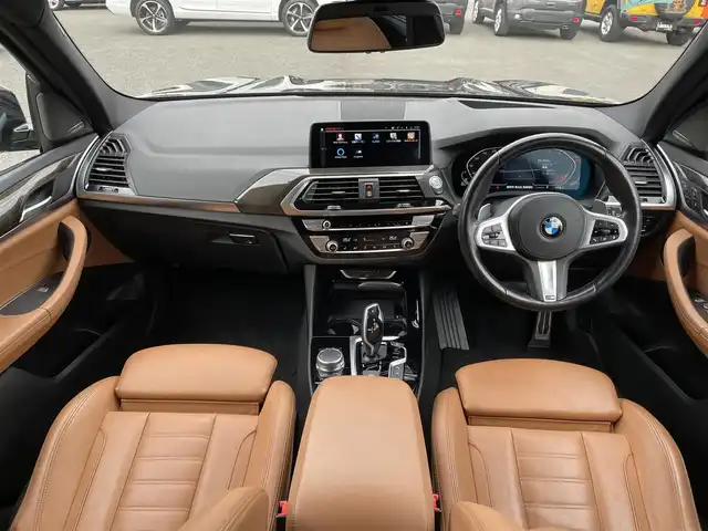 ＢＭＷ Ｘ３ xDrive20d Mスポーツ 静岡県 2021(令3)年 4万km サファイアブラックP サンルーフ/茶革/アンビエントライト/harman/kardonサウンドスピーカー/ヘッドアップディスプレイ/セレクトパッケージ/・ランバーサポート/・リヤシートヒーティング/・ポプラグレーファインウッドインテリアトリム/・パールクロームハイライト/メモリー付パワーシート/HDDナビ/(Bluetooth/AppleCarPlay/USB/フルセグ)/ワイヤレス充電/ACC/BSM/DSC/CBC/HDC/M ライトアロイホイールダブルスポークスタイリング/電動リアゲート/アダプティブLEDヘッドライト/ETC/ドライブレコーダー/保証書/取扱説明書