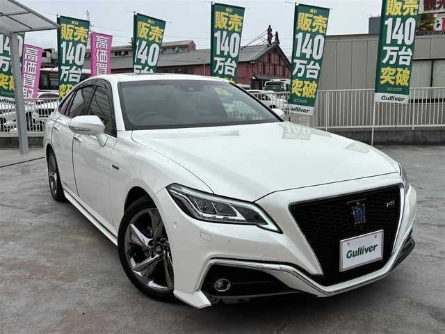 トヨタ クラウン ハイブリッド RS アドバンス 香川県 2019(令1)年 3.3万km ホワイトパールクリスタルシャイン ワンオーナー禁煙車/32383キロ/車検：R８年5月19日まで有効/セーフティセンスパッケージプラス/レザーシートパッケージ/ブラインドスポットモニター/デジタルインナーミラー/純正ドライブレコーダー前後車内/360℃アラウンドビューモニター/レーダークルーズ/TVキャンセラー/Bluetooth/メモリーシート/パワーシート/クリアランスソナー/スマートキー２個/保証書/説明書