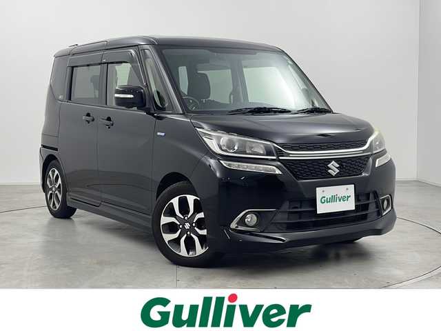 スズキ ソリオ バンディット HV MV Dカメラ ブレーキS 群馬県 2016(平28)年 5.3万km スーパーブラックパール 純正ナビ　全周囲カメラ　片側電動スライドドア　クルーズコントロール　革巻きステアリング　衝突被害軽減ブレーキ　レーンアシスト　シートヒーター　ＬＥＤヘッドライト　フォグランプ　スマートキー　禁煙車