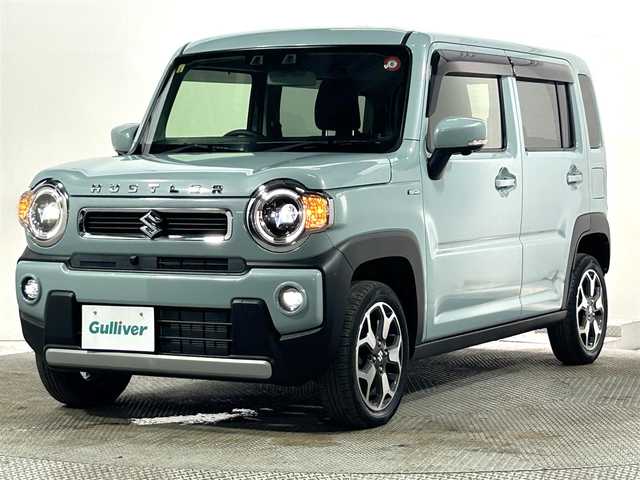 スズキ ハスラー HYBRID X 大阪府 2020(令2)年 2.7万km オフブルーM 純正ナビ(フルセグ/DVD再生/Bluetooth) 360カメラ ETC 衝突軽減 クリアランスソナー レーンアシスト アイドリングストップ シートヒーター スマートキー Pスタート オートライト