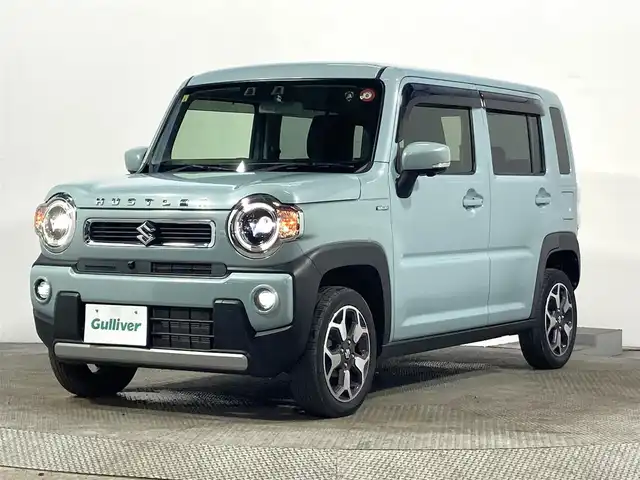 スズキ ハスラー HYBRID X 大阪府 2020(令2)年 2.7万km オフブルーM 純正ナビ(フルセグ/DVD再生/Bluetooth) 360カメラ ETC 衝突軽減 クリアランスソナー レーンアシスト アイドリングストップ シートヒーター スマートキー Pスタート オートライト