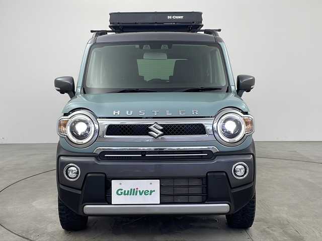 スズキ ハスラー Jスタイル Ⅱ ターボ 兵庫県 2023(令5)年 1.9万km オフブルーメタリック/ガンメタリック2トーンルーフ ・ワンオーナー車/・純正9インチナビ&TV&BT&USB&スマホリンク&ipod/・全方位カメラ/・前席シートヒーター/・スズキセーフティサポート/・レーンキープアシスト/・レーダークルーズコントロール/・衝突被害軽減システム/・オートマチックハイビーム/・コーナーセンサー/・パドルシフト/・LEDライト＆LEDフォグ/・社外ルーフキャリア/・アイドリングストップ/・純正フロアマット/・15インチ社外アルミホイール/・オープンカントリータイヤ/・スマートキー/・取扱説明書/・保証書