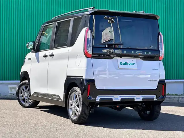 三菱 デリカミニ T プレミアム 宮城県 2025(令7)年 0.1千km アメジストブラック/シルキーホワイト T　PREMIUM　4WD　/CHAMONIXパッケージ/＝＝＝/e-Assist/・衝突被害軽減ブレーキ/・踏み間違い衝突防止アシスト/・車線逸脱警報システム/・車線逸脱防止支援機能/・オートマチックハイビーム/・ふらつき警報/・前方衝突予測警報/・標識検知システム/・先行車発進通知/マイパイロット（レーダークルーズコントロール/車線維持支援）/デジタルルームミラー/マルチアラウンドモニター/純正9型ディスプレイオーディオ/・Bluetooth/・AppleCarPlay/AndroidAuto/ハンズフリー両側パワースライドドア/ハーフレザーシート/シートヒーター/ステアリングヒーター/革巻きステアリング/ステアリングスイッチ/パドルシフト/電動パーキングブレーキ/ブレーキホールド/LEDヘッドランプ/フォグランプ/オートライト/スマートキー＆プッシュスタート/スペアキー/電動格納ミラー/ルーフレール/純正15インチAW/純正ラバーマット/W/サイド/カーテンエアバッグ